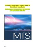Test Bank for Essentials of MIS&comma; 14th Edition &vert; Kenneth C&period; Laudon & Jane P&period; Laudon &vert; Complete Chapters