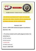 CPSI CERTIFIED PLAYGROUND SAFETY INSPECTOR EXAM 2026 &NewLine;QUESTIONS AND CORRECT ANSWERS &lpar;VERIFIED ANSWERS&rpar; PLUS &NewLine;RATIONALES 2026 Q&A &vert; INSTANT DOWNLOAD PDF