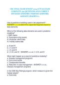CRC FINAL EXAM NEWEST 2024 ACTUAL EXAM &NewLine;COMPLETE 250 QUESTIONS AND CORRECT &NewLine;DETAILED ANSWERS &lpar;VERIFIED ANSWERS&rpar; &NewLine;ALREADY GRADED A&plus;&period;