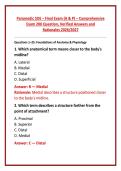 Paramedic SOE &ndash; Final Exam &lpar;A & P&rpar; &ndash; Comprehensive Exam 200 Question&comma; Verified Answers and Rationales 2026&sol;2027