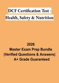 DCF Certification Test &ndash; Health&comma; Safety & Nutrition PDF &vert; Study Guide&comma; Practice Questions & Childcare Exam Review 2026