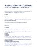 HAP FINAL EXAM STUDY QUESTIONS &NewLine;WITH 100&percnt; CORRECT ANSWERS&period;