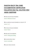 SHADOW HEALTH TINA JONES&NewLine;DOCUMENTATION CERTIFICATION&NewLine;EVALUATION 2026 FULL SOLUTION VIEW&NewLine;AHEAD QUESTIONS