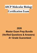 ASCP Molecular Biology Certification Exam PDF &vert; MB Study Guide&comma; Practice Questions & Molecular Diagnostics Review 2026
