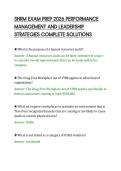 SHRM EXAM PREP 2026 PERFORMANCE&NewLine;MANAGEMENT AND LEADERSHIP&NewLine;STRATEGIES COMPLETE SOLUTIONS&NewLine;