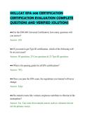 SKILLCAT EPA 608 CERTIFICATION&NewLine;CERTIFICATION EVALUATION COMPLETE&NewLine;QUESTIONS AND VERIFIED SOLUTIONS&NewLine;
