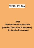 SHRM-CP Test Final PDF &vert; SHRM Certified Professional Study Guide&comma; Practice Questions & Certification Exam Review 2026