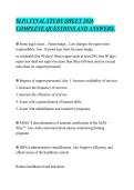SLPA FINAL STUDY SHEET 2026&NewLine;COMPLETE QUESTIONS AND ANSWERS&period;