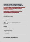 American College of Surgeons &lpar;ACS&rpar; - &NewLine;Advanced Trauma Life Support &lpar;ATLS&rpar; &NewLine;ATLS Practice Exam 2025-2026 &vert; Complete 234 Verified &NewLine;Questions & Answers &vert; 10th Edition Guidelines &vert; &NewLine;Comprehensive Review &NewLine;Latest Update &vert; Trauma Certification Post-Test &vert; 