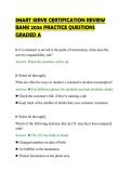 SMART SERVE CERTIFICATION REVIEW&NewLine;BANK 2026 PRACTICE QUESTIONS&NewLine;GRADED A