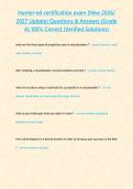 Hunters Ed  certification examNew 2026&sol; 2027 Update&rpar; Questions & Answers &lbrace;Grade A&rcub; 100&percnt; Correct &lpar;Verified Solutions&rpar;