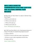 SMOG CHECK INSPECTOR&NewLine;COMPREHENSIVE EXAM PREP QUESTIONS&NewLine;AND SOLUTIONS VERIFIED STUDY&NewLine;RESOURCE&NewLine;