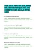 SMOG CHECK INSPECTOR FINAL PAPER&NewLine;UPDATED COMPLETE QUESTIONS AND&NewLine;CORRECT ANSWERS BUNDLED REVIEW&NewLine;GUIDE&NewLine;