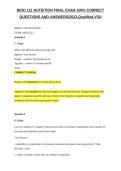 BIOD 121 Nutrition Final Exam &vert; Nutrition Study Guide & Exam Review 2026&sol;2027