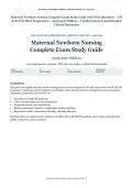 Maternal Newborn Nursing Complete Exam Study Guide with NGN Questions &ndash; ATI & NCLEX-RN&reg; Preparation &ndash; 2026&sol;2027 Edition &ndash; Verified Answers and Detailed Clinical Rationales&NewLine;