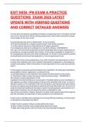EXIT HESI -PN EXAM A PRACTICE QUESTIONS  EXAM 2026 LATEST UPDATE WITH VERIFIED QUESTIONS AND CORRECT DETAILED ANSWERS