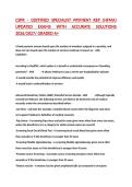 CSPR - CERTIFIED SPECIALIST PAYMENT REP &lpar;HFMA&rpar; UPDATED EXAMS WITH ACCURATE SOLUTIONS 2026&sol;2027&sol; GRADED A 