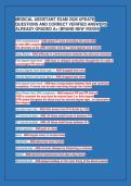 MEDICAL ASSISTANT EXAM 2026 UPDATE&NewLine;QUESTIONS AND CORRECT VERIFIED ANSWERS&NewLine;ALREADY GRADED A&plus; &lpar;BRAND NEW VISION&rpar;