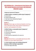 HESI OB&sol;Maternity &ndash; Comprehensive Exam Review with 300&plus; detailed Questions and Answers with Rationales 2026&sol;2027 Update