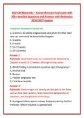 HESI OB&sol;Maternity &ndash; Comprehensive Final Exam with 300&plus; detailed Questions and Answers with Rationales 2026&sol;2027 Update