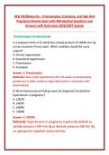 HESI OB&sol;Maternity &ndash; Preeclampsia&comma; Eclampsia&comma; and High-Risk Pregnancy Review Exam with 300 detailed Questions and Answers with Rationales 2026&sol;2027 Update