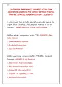 EFD TRAINING EXAM NEWEST 2026&sol;2027 ACTUAL EXAM &NewLine;COMPLETE 70 QUESTIONS AND CORRECT DETAILED ANSWERS &NewLine;&lpar;VERIFIED ANSWERS&rpar; &vert;ALREADY GRADED A&plus;&vert;&vert;JUST OUT&excl;&excl;&excl; 