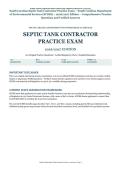 South Carolina Septic Tank Contractor Practice Exam &ndash; South Carolina Department of Environmental Services &lpar;SCDES&rpar; &ndash; 2026&sol;2027 Edition &ndash; Comprehensive Practice Questions and Verified Answers&NewLine;