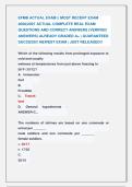 EFMB ACTUAL EXAM &vert;&vert; MOST RECENT EXAM &NewLine;2026&vert;2027 ACTUAL COMPLETE REAL EXAM &NewLine;QUESTIONS AND CORRECT ANSWERS &lpar;VERIFIED &NewLine;ANSWERS&rpar; ALREADY GRADED A&plus; &vert; GUARANTEED &NewLine;SUCCESS&excl;&excl; NEWEST EXAM &vert; JUST RELEASED&excl;&excl; 