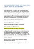 NSG 5442 PEDIATRIC PRIMARY CARE EXAM 3 &lpar;PDF&rpar; &vert; 2027&vert; SOUTH COLLEGE PEDIATRICS