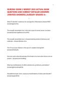 NUR2063 EXAM 2 NEWEST 2025 ACTUAL EXAM &NewLine;QUESTIONS AND CORRECT DETAILED ANSWERS &NewLine;&lpar;VERIFIED ANSWERS&rpar; &vert;ALREADY GRADED A&plus;