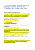 HSCI 130 FINAL EXAM &vert; &lpar;2026 &sol; 2027 UPDATE&rpar; QUESTIONS & VERIFIED ANSWERS&comma; 100&percnt; GUARANTEED PASS &vert;&vert; COMPLETE A&plus; GUIDE