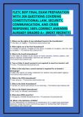 FLETC BOP FINAL EXAM PREPARATION &NewLine;WITH 200 QUESTIONS COVERING &NewLine;CONSTITUTIONAL LAW&comma; SECURITY&comma; &NewLine;COMMUNICATION&comma; AND CRISIS &NewLine;RESPONSE&vert; 100&percnt; CORRECT ANSWERS &NewLine;ALREADY GRADED A&plus; &lbrack;MOST RECENT&excl;&excl;&rsqb; 