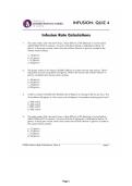 Infusion Quiz 4 &vert; Nursing Infusion Therapy Study Guide & Exam Review 2026&sol;2027