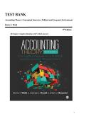 Test Bank for Accounting Theory&colon; Conceptual Issues in a Political and Economic Environment 9th Edition by Harry I&period; Wolk