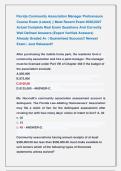 Florida Community Association Manager Prelicensure &NewLine;Course Exam &lpar;Latest&rpar; &vert;&vert; Most Recent Exam 2026&vert;2027 &NewLine;Actual Complete Real Exam Questions And Correctly &NewLine;Well Defined Answers &lpar;Expert Verified Answers&rpar; &NewLine;Already Graded A&plus; &vert; Guaranteed Success&excl;&excl; Newest 