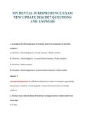 MN DENTAL JURISPRUDENCE EXAM&NewLine;NEW UPDATE 2026&sol;2027 QUESTIONS&NewLine;AND ANSWERS