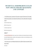 MN DENTAL JURISPRUDENCE EXAM&NewLine;NEW UPDATE 2026&sol;2027 QUESTIONS&NewLine;AND ANSWERS