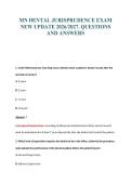 MN DENTAL JURISPRUDENCE EXAM&NewLine;NEW UPDATE 2026&sol;2027&period; QUESTIONS&NewLine;AND ANSWERS
