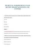 MN DENTAL JURISPRUDENCE EXAM&NewLine;REVIEW 2026&sol;2027 QUESTIONS AND&NewLine;ANSWERS