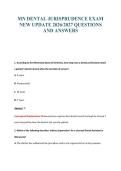 MN DENTAL JURISPRUDENCE EXAM&NewLine;NEW UPDATE 2026&sol;2027 QUESTIONS&NewLine;AND ANSWERS