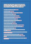 FCTC WRITTEN TEST PREP EXAM 2026 UPDATE&NewLine;QUESTIONS AND CORRECT VERIFIED ANSWERS&NewLine;ALREADY GRADED A&plus; &lpar;BRAND NEW VISION&rpar;