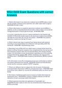 WGU D220 Exam Questions with correct&NewLine;Answers