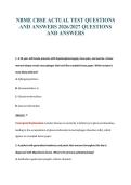 NBME CBSE ACTUAL TEST QUESTIONS&NewLine;AND ANSWERS 2026&sol;2027 QUESTIONS&NewLine;AND ANSWERS