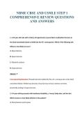 NBME CBSE AND USMLE STEP 1&NewLine;COMPREHENSIVE REVIEW QUESTIONS&NewLine;AND ANSWERS
