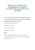 NBME CBSE & USMLE STEP 1&NewLine;COMPREHENSIVE MEDICAL&NewLine;EXAMINATION QUESTIONS AND&NewLine;ANSWERS