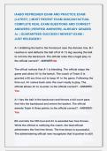 IAABO REFRESHER EXAM AND PRACTICE EXAM &NewLine;&lpar;LATEST&rpar; &vert;&vert; MOST RECENT EXAM 2026&vert;2027ACTUAL &NewLine;COMPLETE REAL EXAM QUESTIONS AND CORRECT &NewLine;ANSWERS &lpar;VERIFIED ANSWERS&rpar; ALREADY GRADED &NewLine;A&plus; &vert; GUARANTEED SUCCESS&excl;&excl; NEWEST EXAM &vert;                   &NewLine;JUST RELEASED&excl;&excl;