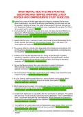 NR 547 Mental Health Exam 2&colon; Practice Questions & Verified Answers Comprehensive Study Guide &lpar;2026&rpar;