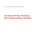 Test Bank for Herlihy&rsquo;s The Human Body in Health and Illness 8th Edition