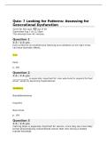 EDCO 820 QUIZ 7&colon; LOOKING FOR PATTERNS&mdash;ASSESSING FOR GENERATIONAL DYSFUNCTION &vert; QUESTIONS AND ANSWERS &vert; WITH COMPLETE SOLUTIONS 2026&period;