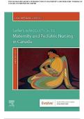 TEST BANK FOR LEIFER&rsquo;S INTRODUCTION TO MATERNITY AND PEDIATRIC NURSING IN &NewLine;CANADA 1ST EDITION BY LEIFER &NewLine;